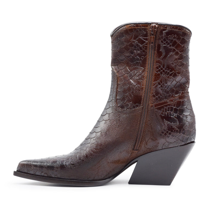 Stivaletti Texani Elena Iachi Donna Stampa Pitone Isidoro Noce