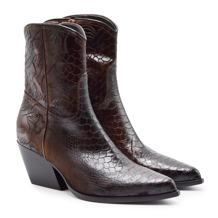 Stivaletti Texani Elena Iachi Donna Stampa Pitone Isidoro Noce