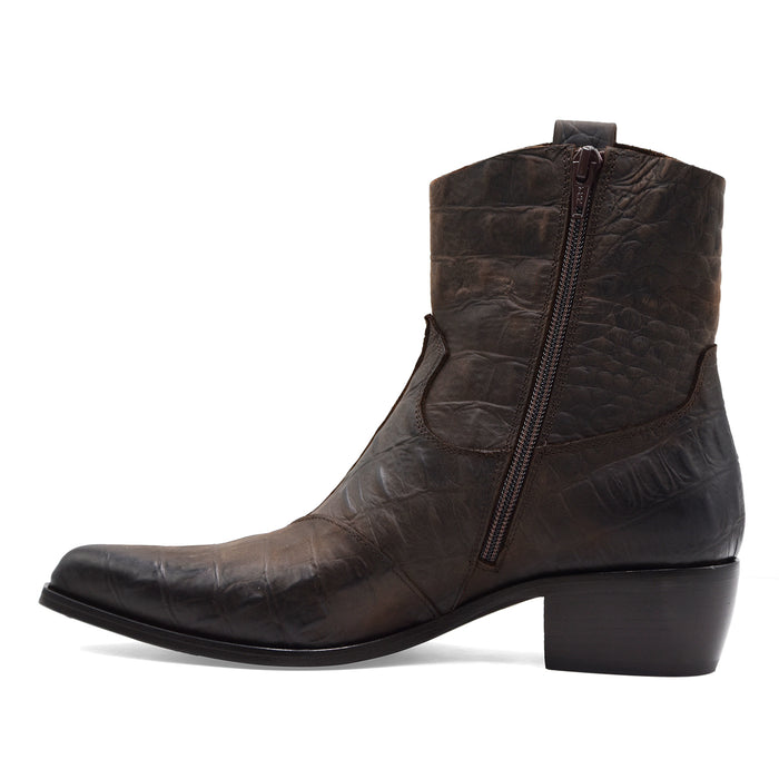 Texani Elena Iachi Donna E4590-C Marrone Effetto Coccodrillo