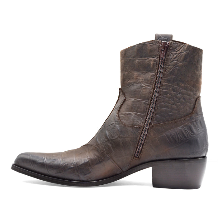 Texani Elena Iachi Donna E4590-C Marrone Effetto Coccodrillo