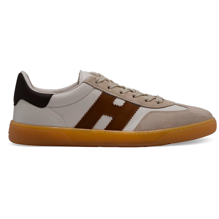 Sneakers Hogan Cool Uomo Avorio Beige Marrone Soletta In Memory