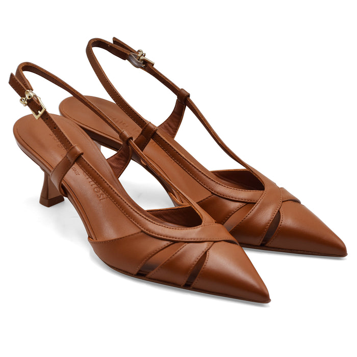 Slingback Sergio Levantesi Donna Edda6 Cuoio Design Femminile