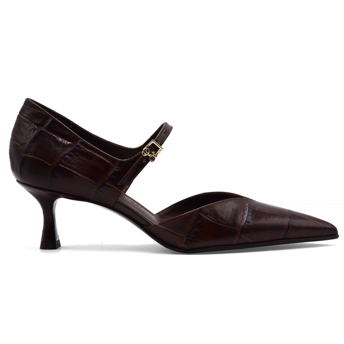 Décolleté Sergio Levantesi Donna EDITH67 Pelle Marrone Cocco