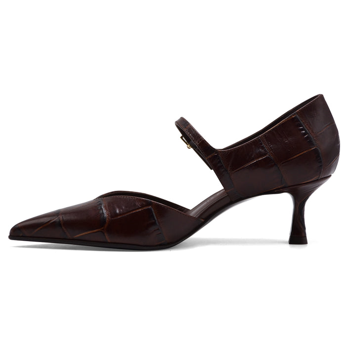 Décolleté Sergio Levantesi Donna EDITH67 Pelle Marrone Cocco