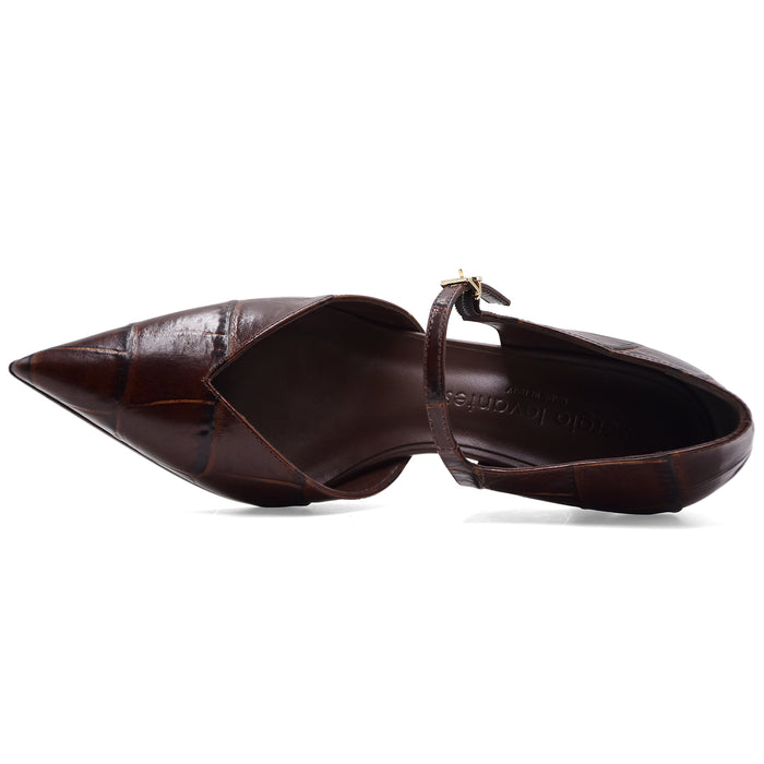 Décolleté Sergio Levantesi Donna EDITH67 Pelle Marrone Cocco