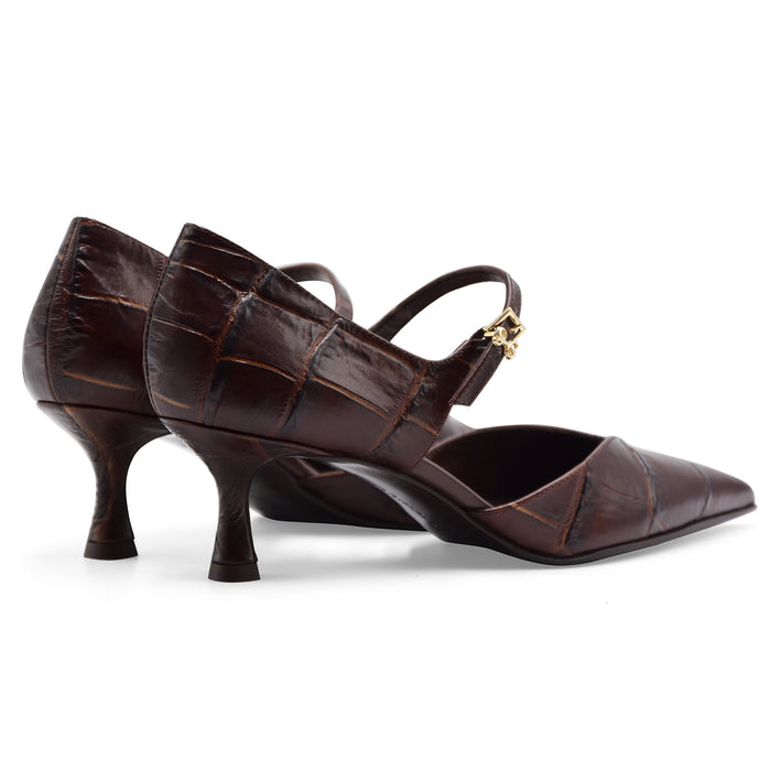 Décolleté Sergio Levantesi Donna EDITH67 Pelle Marrone Cocco