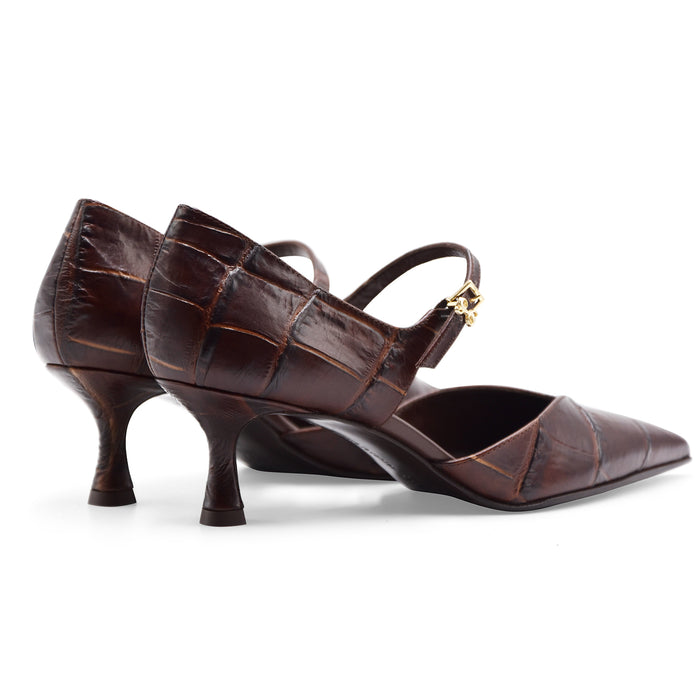 Décolleté Sergio Levantesi Donna EDITH67 Pelle Marrone Cocco