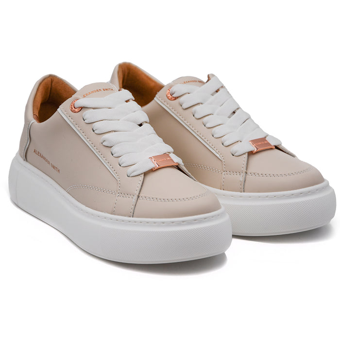 Alexander Smith Women's Sneakers Eco Greenwich Nude Pink Eyelets