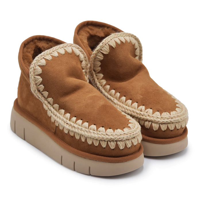 Mou Stivaletti Donna Vera Pelle Cognac Eskimo Buonce Sneaker