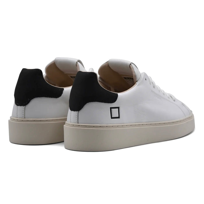 Sneakers Uomo D.A.T.E. Levante Calf Bianco Con Talloncino Nero