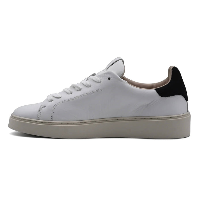 Sneakers Uomo D.A.T.E. Levante Calf Bianco Con Talloncino Nero