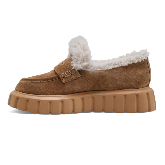 Grenelle Mok 2 Fur Loafers Light Brown Beige Casual Style
