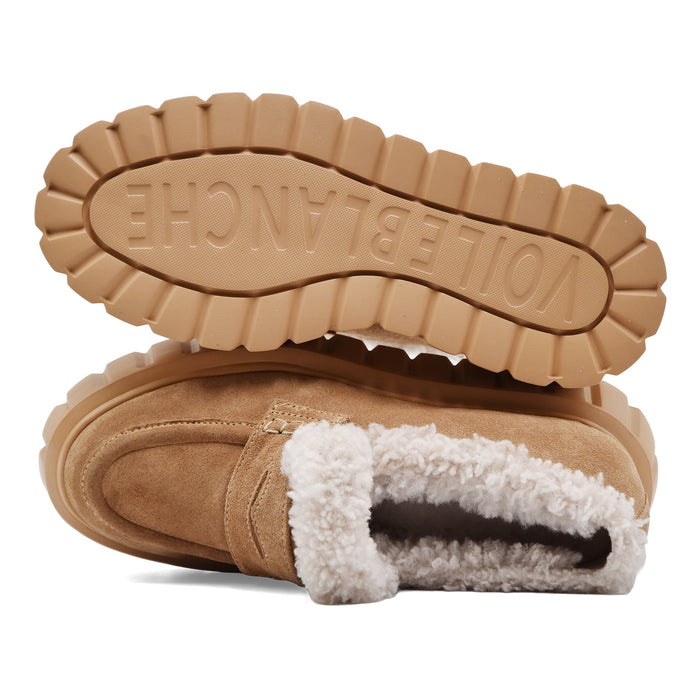 Grenelle Mok 2 Fur Loafers Light Brown Beige Casual Style