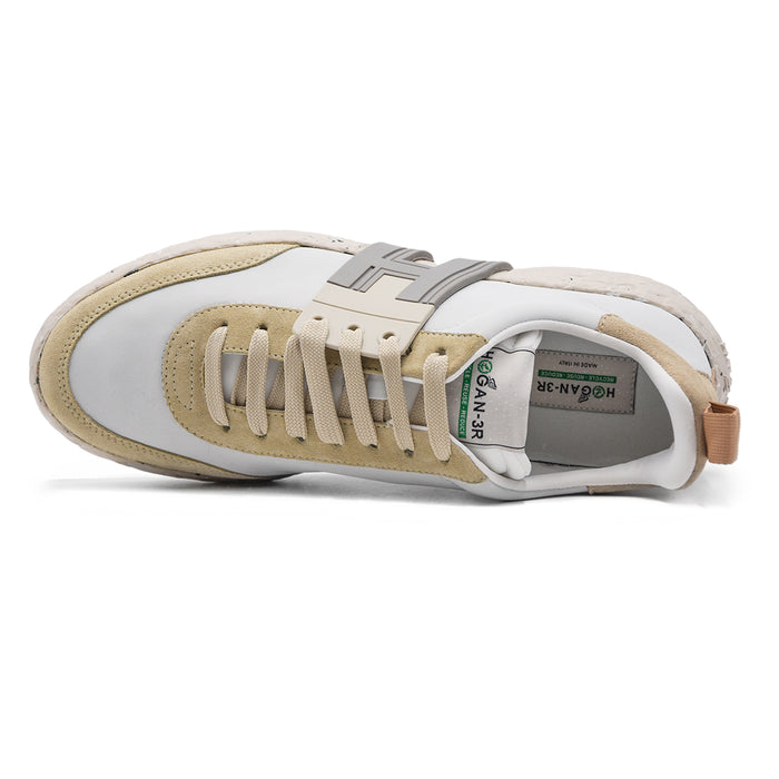 Sneakers Hogan Uomo 3-R Bianco Suola In Materiali Di Recupero