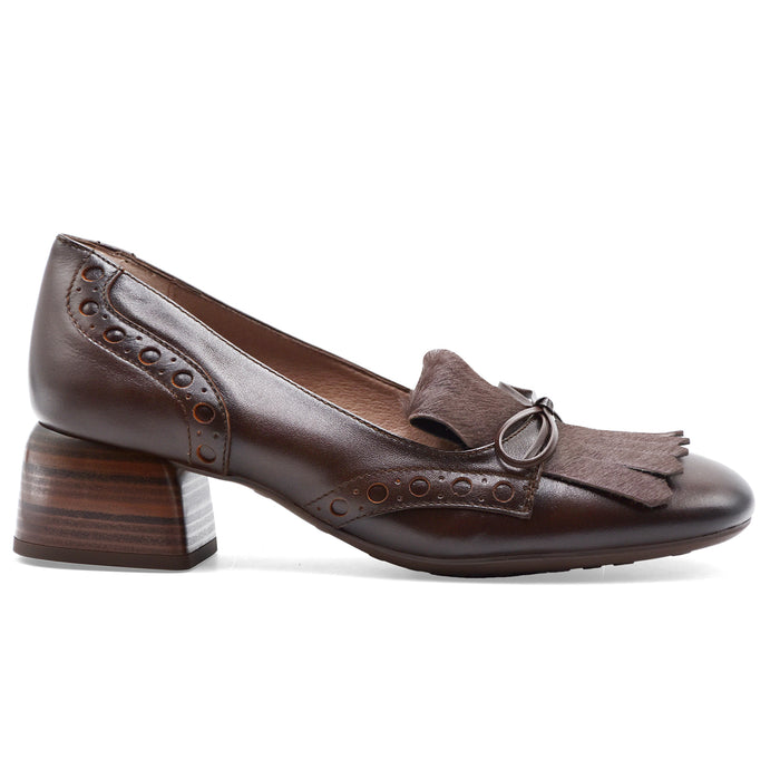 Mocassini Hispanitas Espresso Donna Frangia Decorativa Frontale