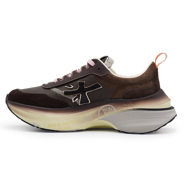 Sneakers Donna Premiata Hill 7896 In Pelle Scamosciata Marrone