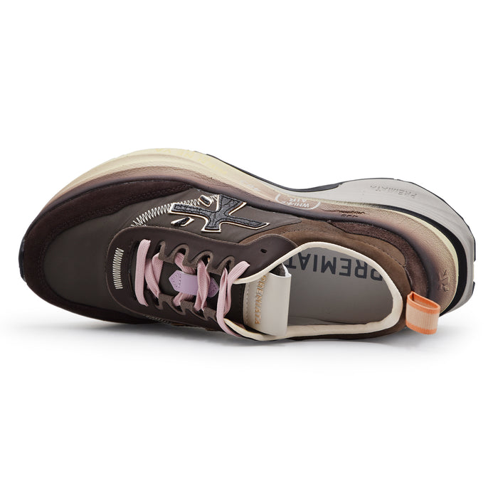 Sneakers Donna Premiata Hill 7896 In Pelle Scamosciata Marrone