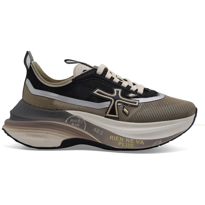 Sneakers Premiata Hill 0.1 8586 Donna Beige Nero Contemporanea