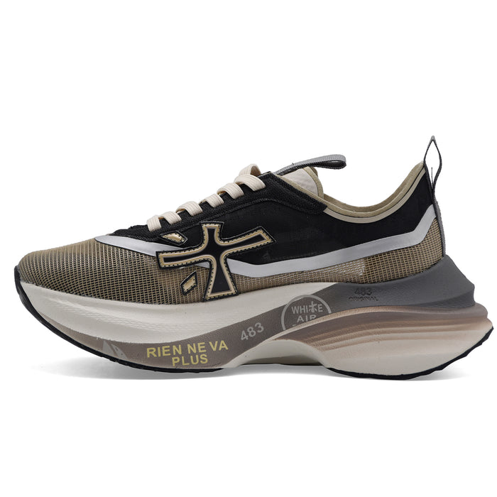 Sneakers Premiata Hill 0.1 8586 Donna Beige Nero Contemporanea