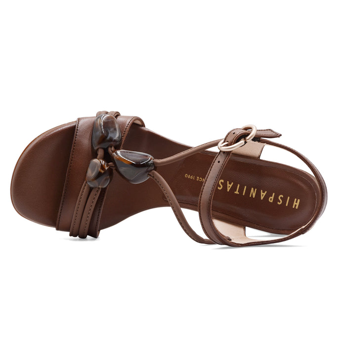 Sandali Donna Hispanitas Marrone Con Applicazioni Decorative