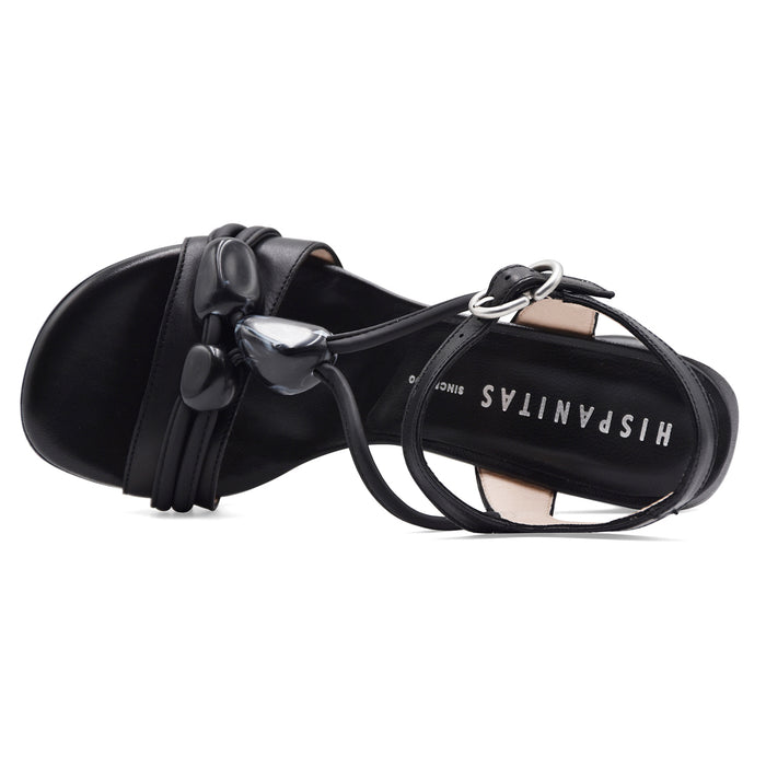 Sandali Donna Hispanitas Nero Cinturino Alla Caviglia Regolabile