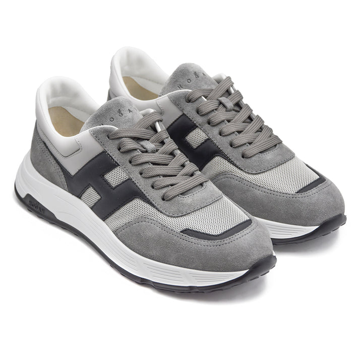 Hogan Uomo Hyperlight Grigio Nero Sneakers Suola Con Tacchetti