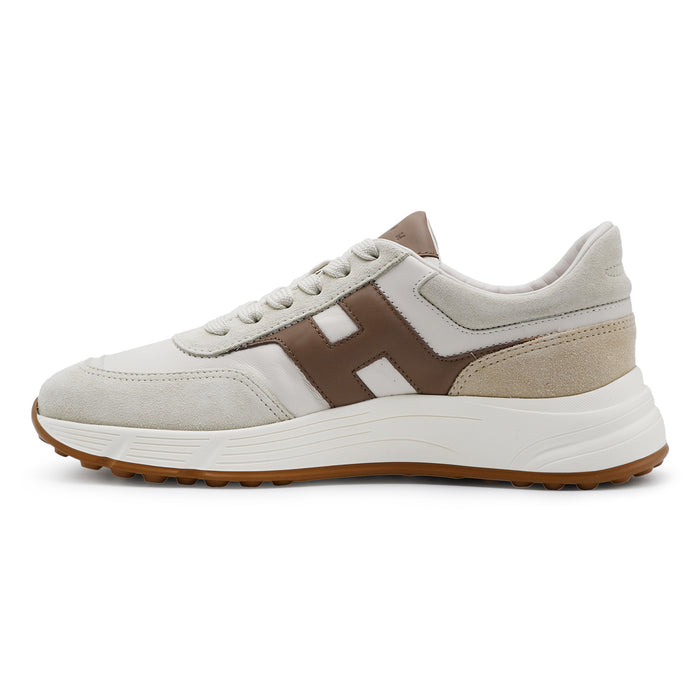 Sneakers Hogan Hyperlight Uomo Avorio Marrone Con Suola Light