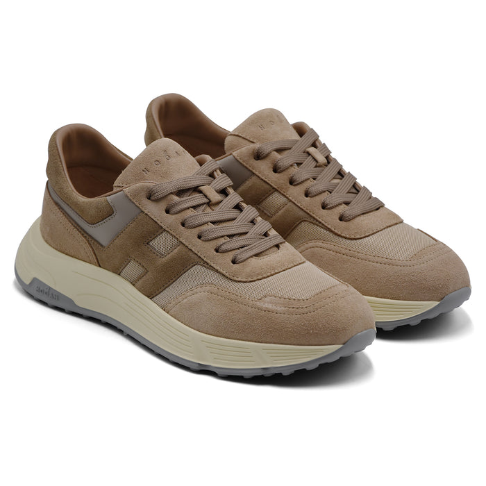 Sneakers Hogan Hyperlight Uomo In Pelle Scamosciata Cammello