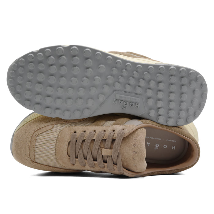 Sneakers Hogan Hyperlight Uomo In Pelle Scamosciata Cammello