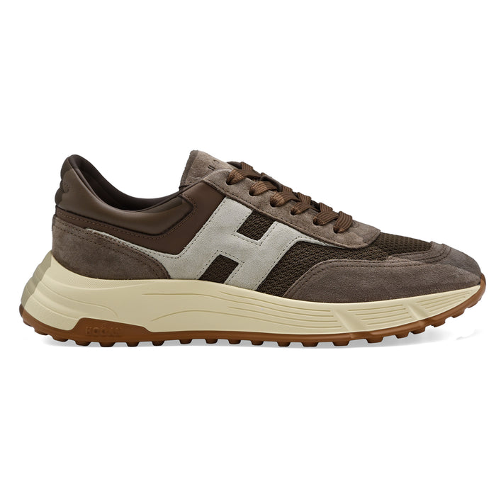 Sneakers Hogan Hyperlight Marrone Uomo Suola Light Tacchetti