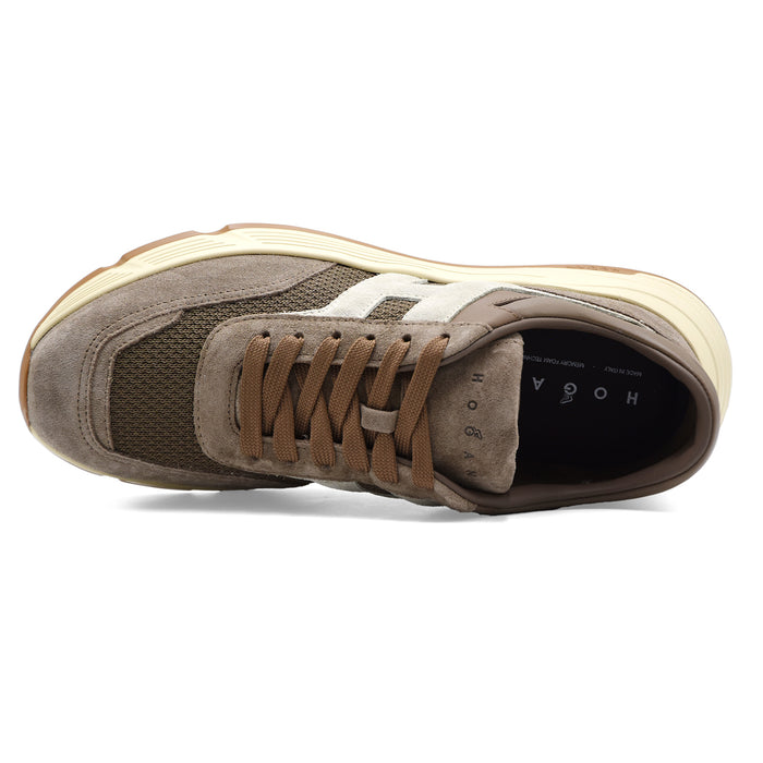 Sneakers Hogan Hyperlight Marrone Uomo Suola Light Tacchetti