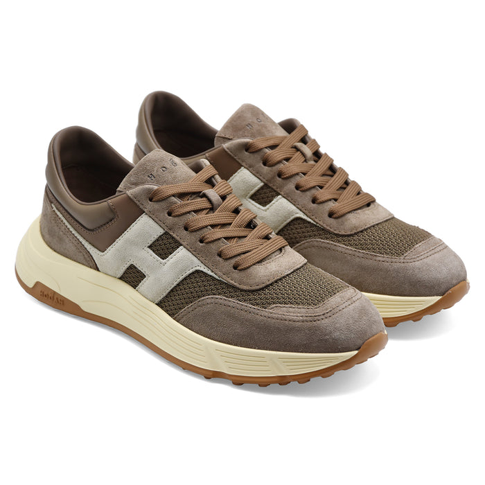 Sneakers Hogan Hyperlight Marrone Uomo Suola Light Tacchetti