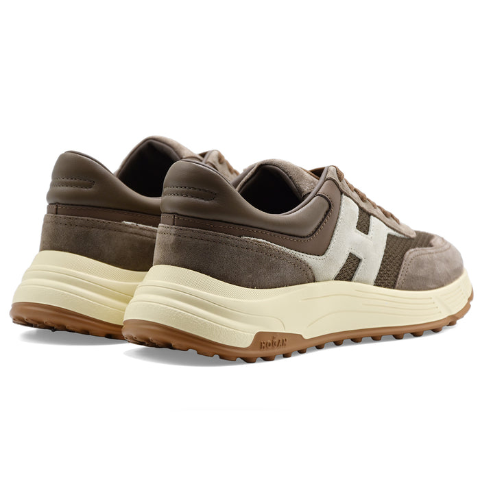 Sneakers Hogan Hyperlight Marrone Uomo Suola Light Tacchetti