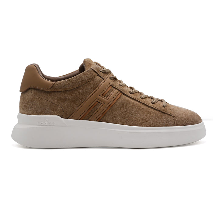 Hogan Sneakers Uomo H580 Beige Pelle Scamosciata Soletta Memory