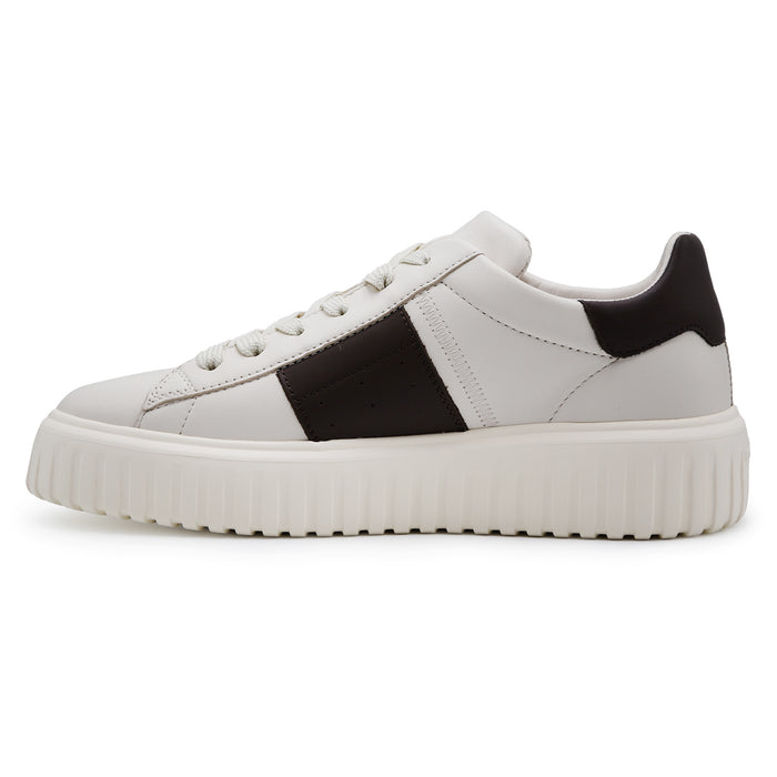 Sneakers Hogan H-Stripes Uomo Color Avorio Con Dettagli Marroni