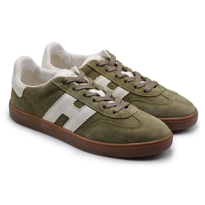 Sneakers Hogan Cool Uomo Verde Mix Linee Retrò Contemporanee
