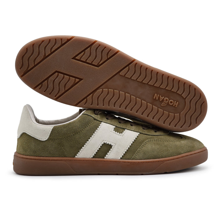 Sneakers Hogan Cool Uomo Verde Mix Linee Retrò Contemporanee
