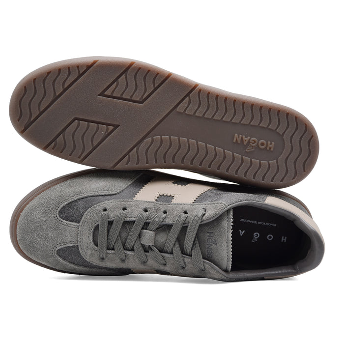 Sneakers Uomo Hogan COOL ALLACCIATO H Camoscio E Pelle Grigio
