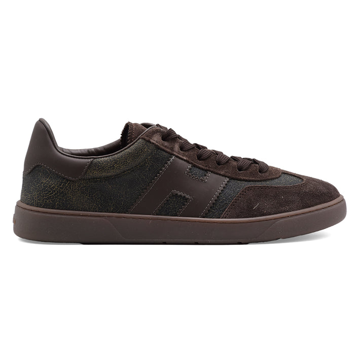Sneakers Hogan Cool Uomo Essenziale Pelle Scamosciata Marrone
