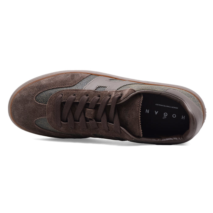 Sneakers Hogan Cool Uomo Essenziale Pelle Scamosciata Marrone