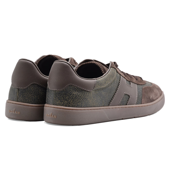 Sneakers Hogan Cool Uomo Essenziale Pelle Scamosciata Marrone