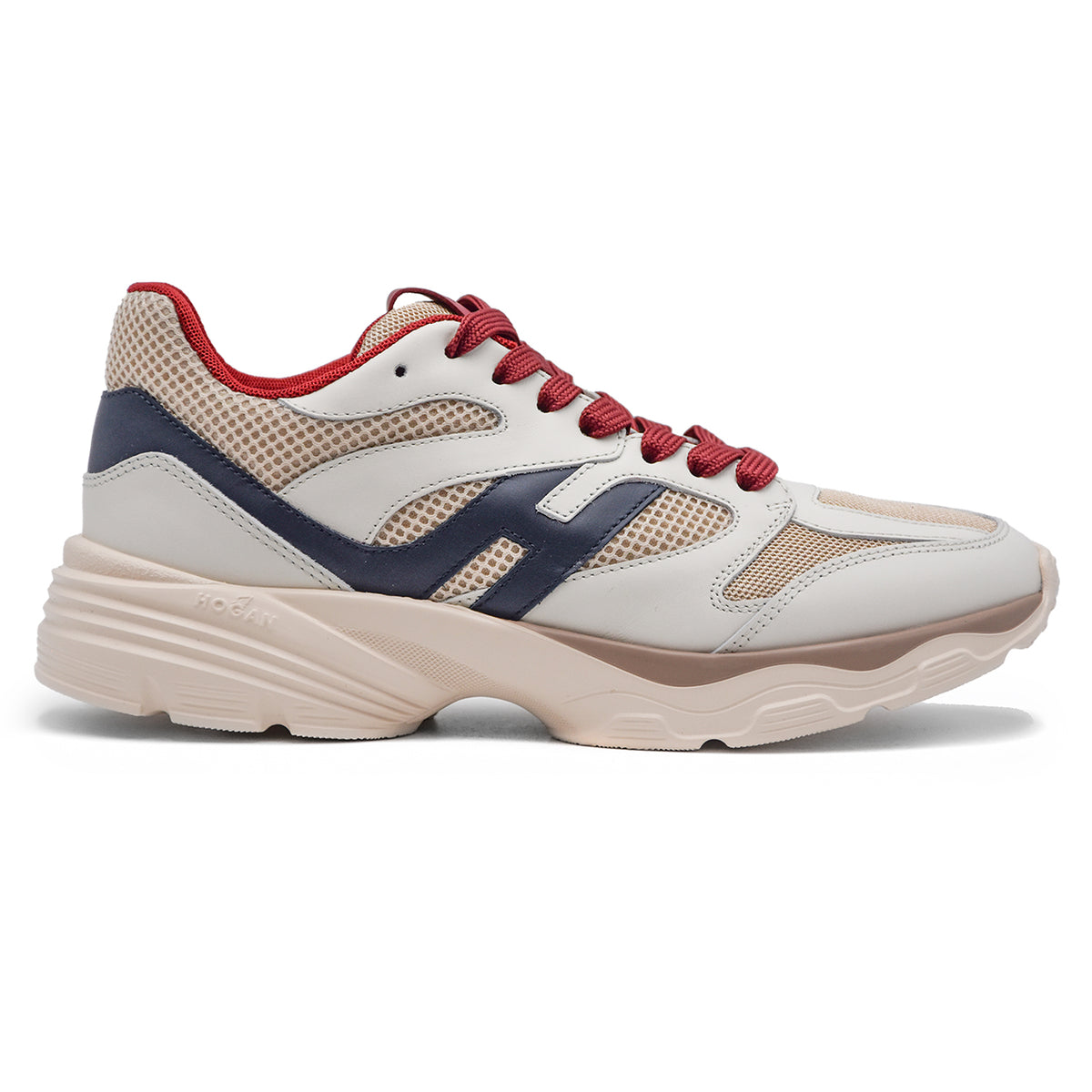 Hogan H665 Lightweight And Flexible Sneakers White Beige Men 