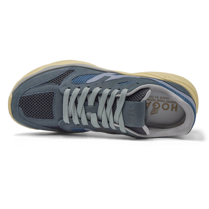 Hogan Uomo H665 Blu Sneakers Con Suola Modellata A Contrasto