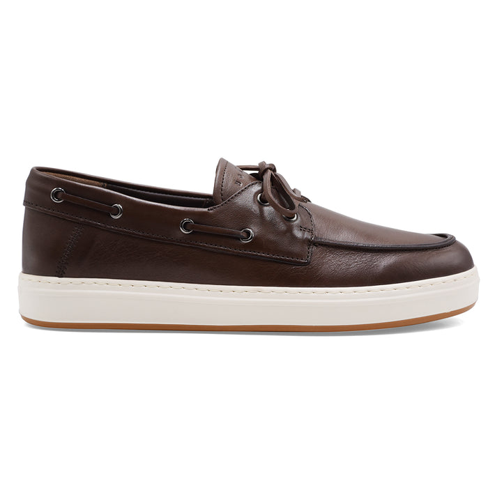 Scarpe Da Barca Hogan Uomo H668 Pelle Di Qualità Testa Di Moro
