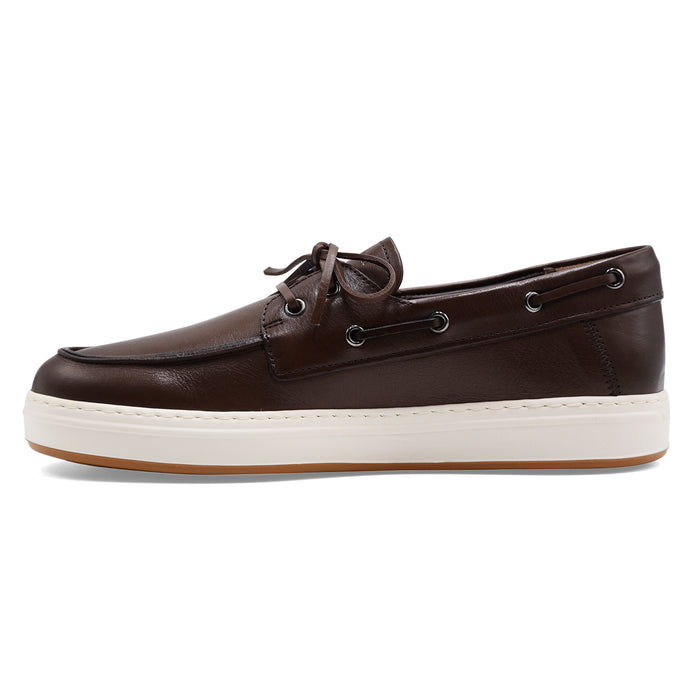 Scarpe Da Barca Hogan Uomo H668 Pelle Di Qualità Testa Di Moro
