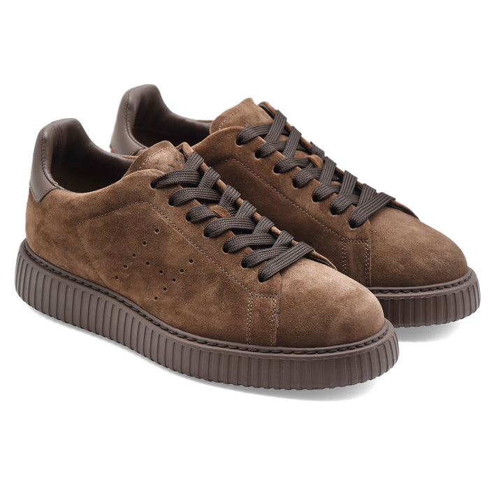 Sneakers Hogan Uomo H-Stripes H677 Metropolitane Suede Marrone