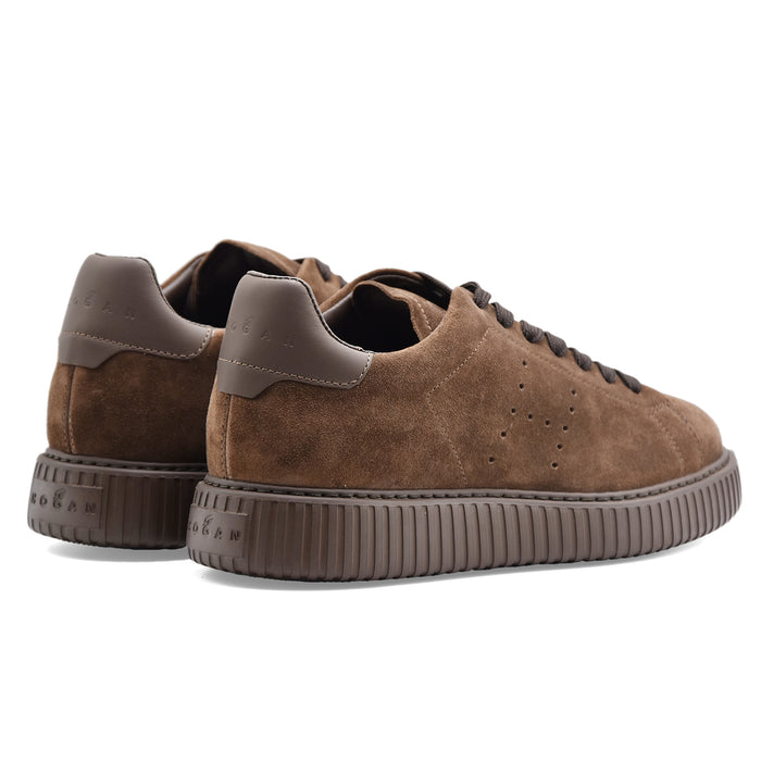 Sneakers Hogan Uomo H-Stripes H677 Metropolitane Suede Marrone