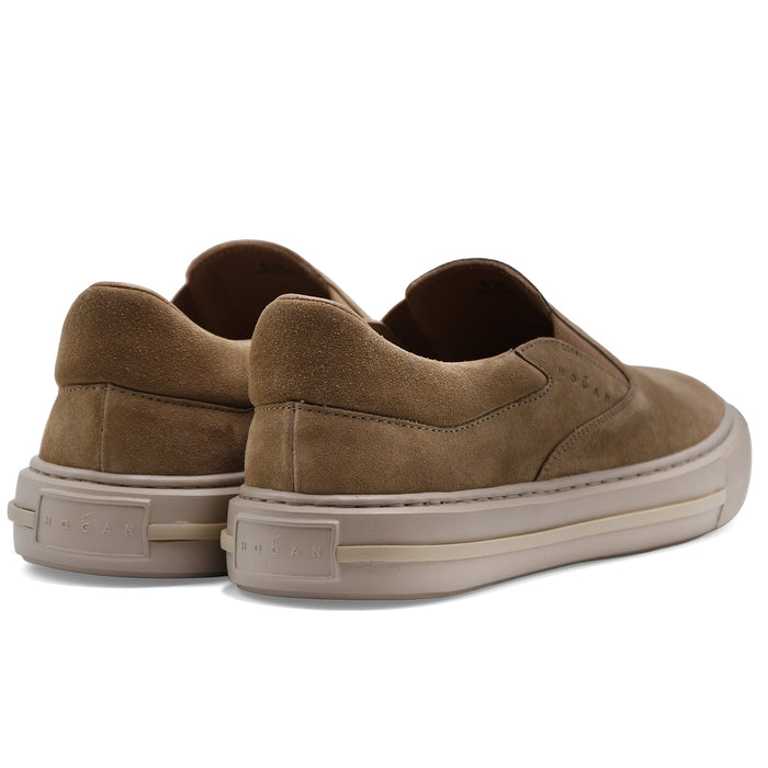 Sneakers Slip-On Hogan H691 Uomo Beige Di Stile Chic Sportivo