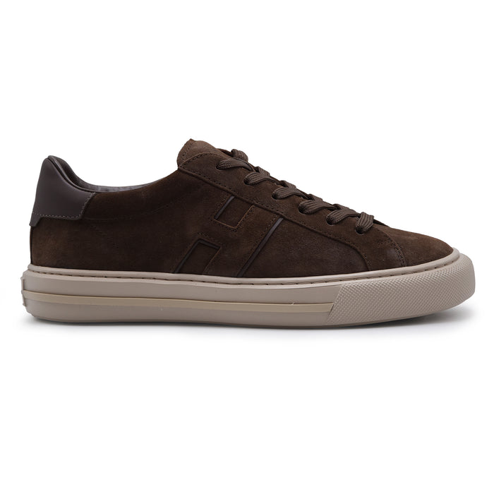 Sneakers Hogan H691 Uomo Pelle Scamosciata Marrone Cioccolato