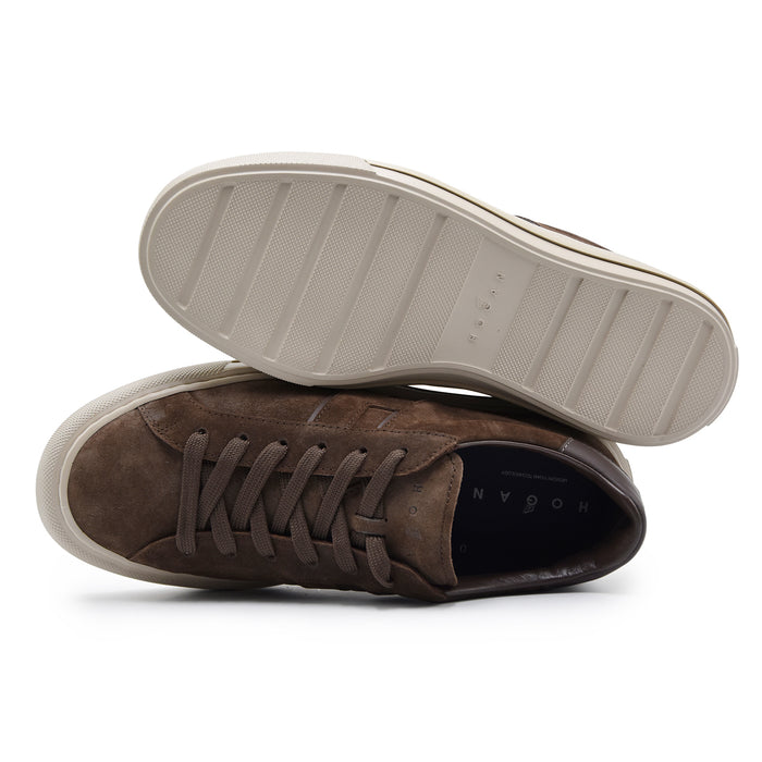 Sneakers Hogan H691 Uomo Pelle Scamosciata Marrone Cioccolato